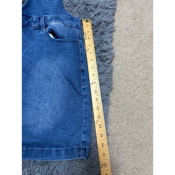 Denim Overall Dress With Pockets & Button Front By Day To Day Size M - Picture 6 of 7